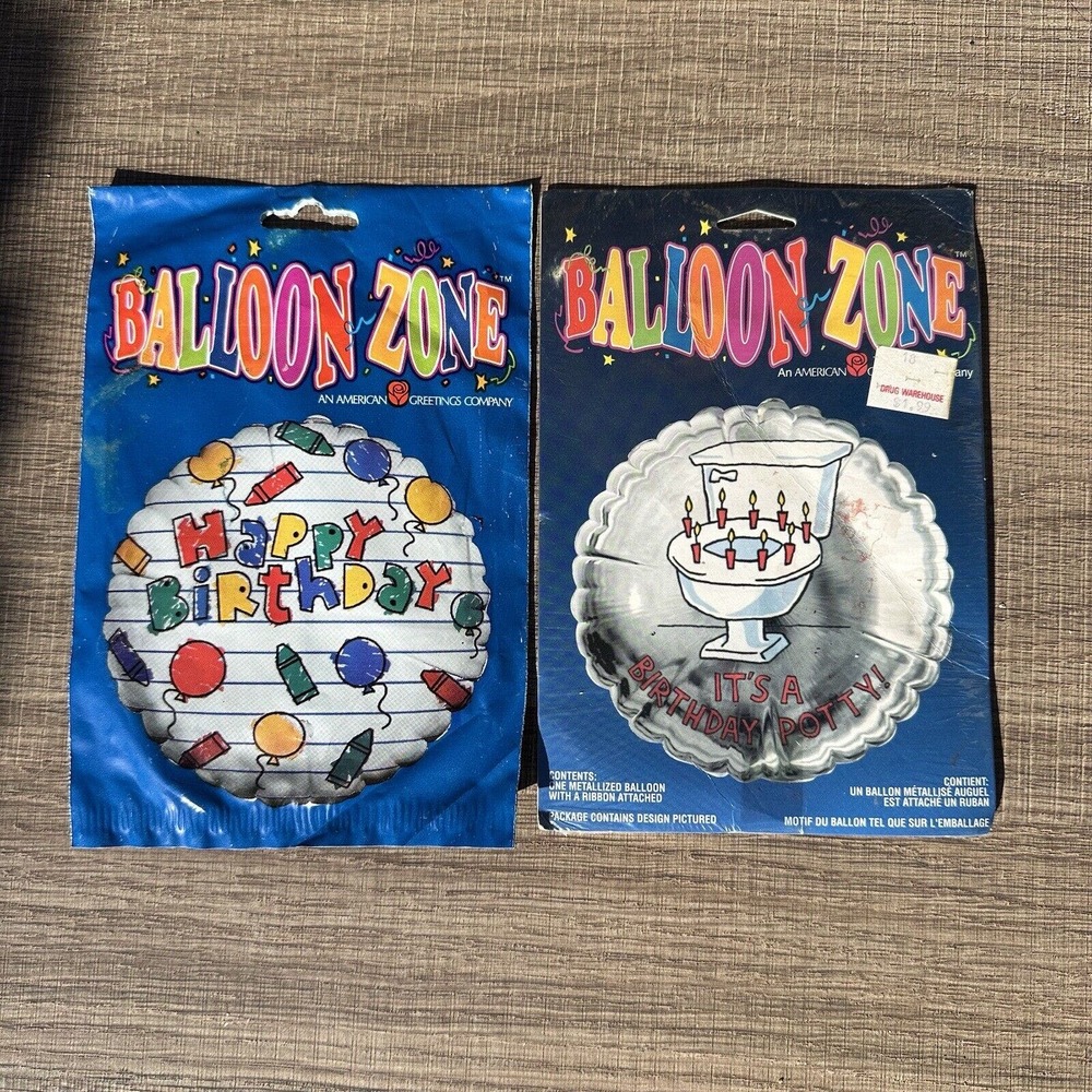 Vintage American Greetings Balloon Zone Happy It’s‎ A Birthday Potty Time New